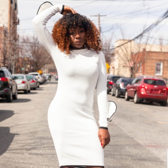 white body fitting dress